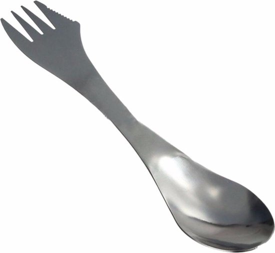 RVS spork; lepel, vork en mes in één! | bol.com
