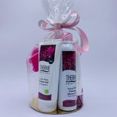 Cadeau voor vrouw Therme Mystic Rose body butter, Therme shower gel, Therme body lotion, Therme douchegel foaming douche spons - Geschenkset vrouwen - verjaardag - Maat XL - 5 producten