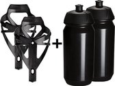 Tacx Race Bidonhouders Deva Zwart - Inclusief Bidons Shiva - Set van 2 stuks