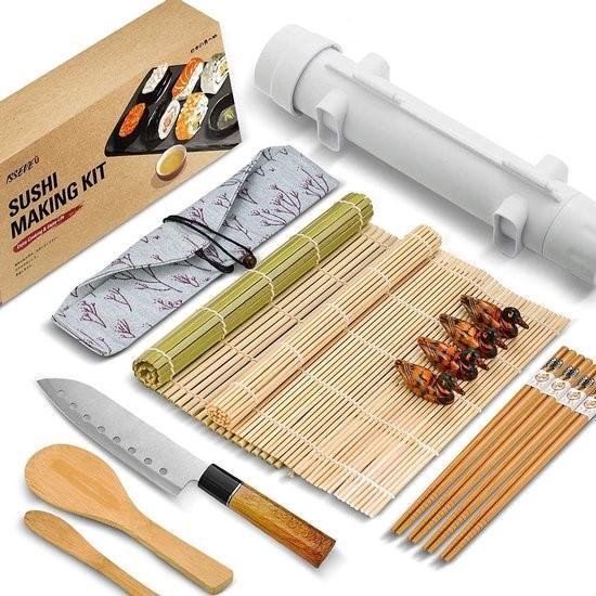 Sushi set inclusief bazooka en handleiding Sushi Makenr Bamboe 5
