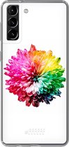 6F hoesje - geschikt voor Samsung Galaxy S21 -  Transparant TPU Case - Rainbow Pompon #ffffff