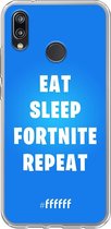 6F hoesje - geschikt voor Huawei P20 Lite (2018) -  Transparant TPU Case - Fortnite - Eat Sleep Fortnite Repeat #ffffff