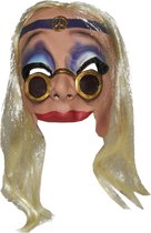 Masker Vrouw met Bril en Pruik | Verkleedmasker