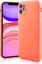 Shieldcase Siliconen hoesje met camera bescherming geschikt voor Apple iPhone 11 - oranje