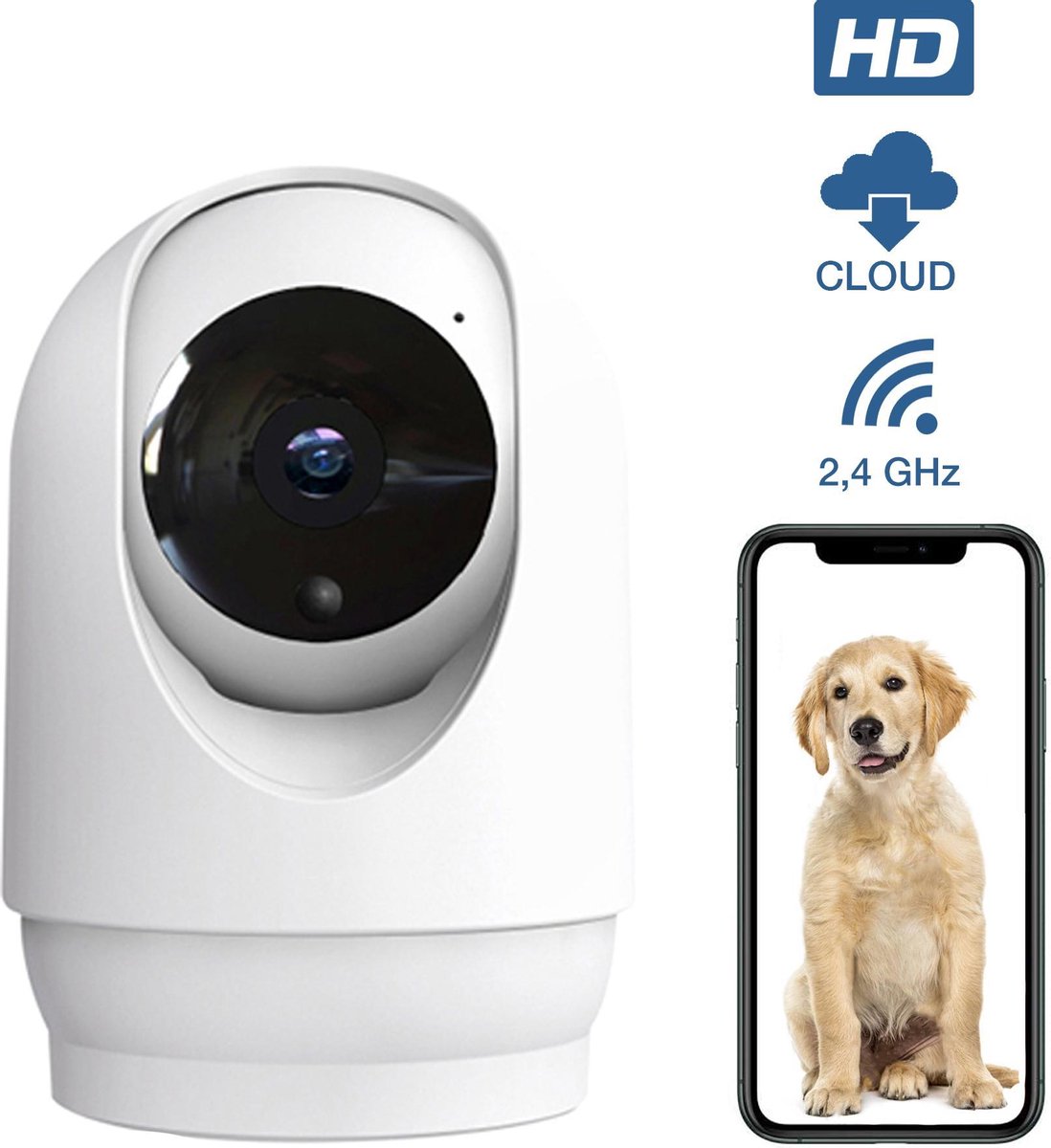 Stereotype telegram toezicht houden op Wifi Camera Beveiliging - Binnen - Beveiligingscamera- Hondencamera –  Huisdier - Dog -... | bol.com