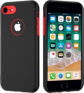 ShieldCase dubbellaags siliconen hoesje geschikt voor Apple iPhone 7 / 8 - zwart-rood