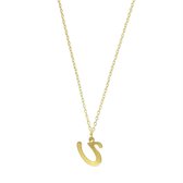 Letter ketting - initiaal U - Goud - 42 cm