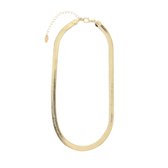 Orelia ketting kort chunky slang schakel goudkleurig