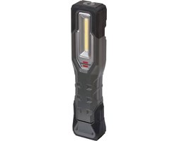 Foto: Brennenstuhl accu handlamp hl a ip54 zaklamp voor buiten met cob 1000 200 lm tot 24 uur verlichtingsduur led werklamp met magneten en haken inclusief usb oplaadkabel zwart