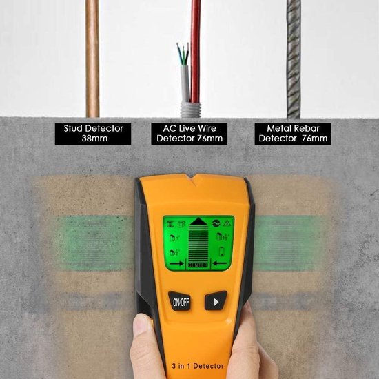 détecteur de montants muraux en cuivre instrument professionnel câble électrique détecteur de tuyaux détecteur de montants en bois LCD 5 en 1 Détecteur de fils en bois et métal pour mur 