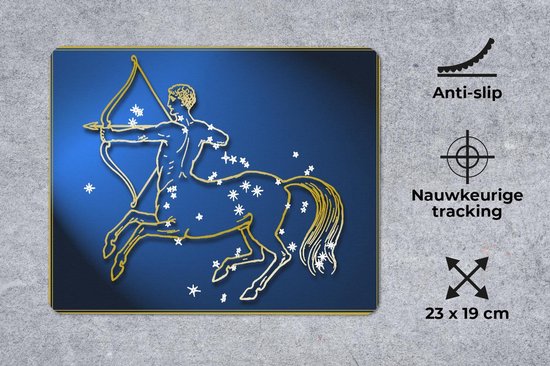 Muismat Sterrenbeelden - Sterrenbeeld van Boogschutter muismat rubber