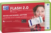 Oxford Flash 2.0 - Flashcards - Geruit 5mm - A7 - Groene rand - 80 stuks