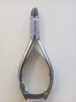 Pedicure nageltang kromme/gebogen bek - Professionele nageltang -14 cm - 21 mm