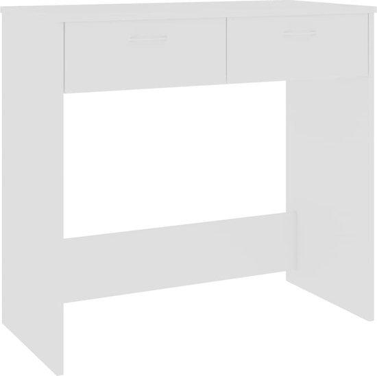 vidaXL - Bureau - 80x40x75 - cm - bewerkt - hout - wit