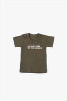 I’m just here for the snacks T-shirt Army – maat 80