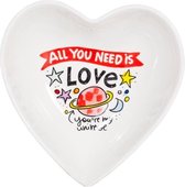Blond Amsterdam Valentijn Bord - All You Need Is Love - 16 cm