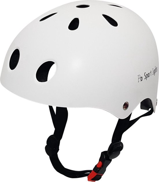 Casque de cyclisme pour enfants Pro Sport Lights - Small - Blanc mat - casque pour enfants 50 - 56 cm