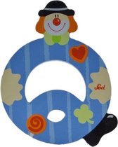 Sevi - Houten Clown letter Q - blauw