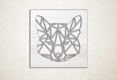 Line Art - Kat 2 vierkant - M - 60x61cm - EssenhoutWit - geometrische wanddecoratie