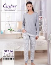 Caroline Pyjamaset voor dames Grijs maten: XL