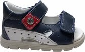 Falcotto 2 velcro's lederen sandalen Albatros navy wit mt 20