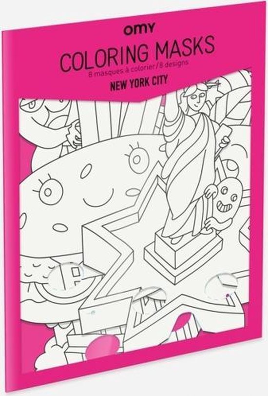 OMY - NEW YORK CITY - MASK COLORIAGE 8 modèles différents / 8