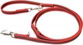 Julius-k9 super-grip verstelbare leiband Rood/grijs 2,2m