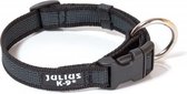 Julius-k9 verstelbare halsband 20mm Zwart/grijs 27-42cm