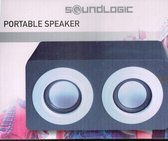 3.5 mm universele audio- ingang plug soundlogic draagbare speaker zwart