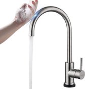 Rekx® - Felix Touch Inductie Keukenkraan - Brushed Nickel