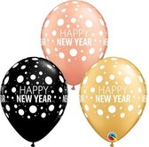Assortiment de Ballons Happy New Year 25 pièces 28 cm