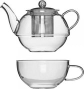 Tea for one / Tea4one van glas / theepotje voor 1 persoon 600ml en kop