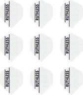 10 sets (30 stuks) Ruthless  flights Multipack - Solid White - darts flights