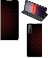 Telefoonhoesje met foto Sony Xperia 5 II Smart Cover Geruit Rood