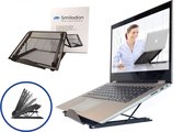 Smilodon Verstelbare Universele Laptop standaard van Metaal - Inklapbaar - Invouwbaar - Tablet houder - Boekensteun - Laptop houder - Laptop steun