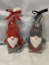 Kaars kerstmis Gnome - 2 stuks  - 16cm - Christmas - kerstman - Christmas Candle - verpakt - kerst cadeau tip