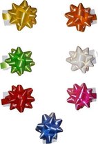 Zelfklevende strikjes - 128stuks! 7 Kleuren - 4,5 cm - Geel - Oranje - Rood - Groen - Wit- Blauw - Roos - cadeau strik versiering - decoratie - cadeaudoos