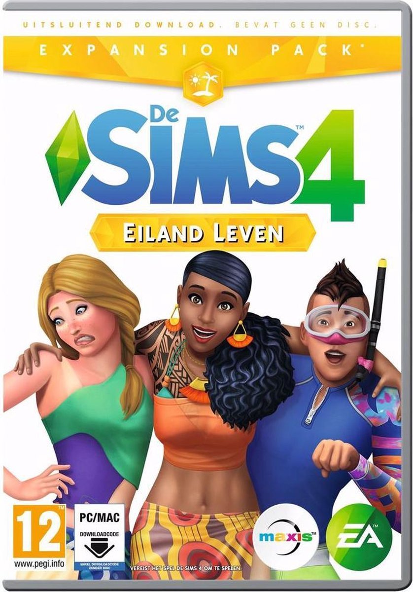 De Sims 4: Eiland Leven - Expansion Pack - Windows + MAC - Code in box - Electronic Arts
