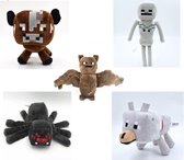 MINECRAFT PLUCHE KNUFFEL SET VAN 5 FIGUREN