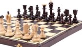 Chess the Game - Schaakspel - Middelgroot bruin schaakbord incl. schaakstukken - Opklapbaar - Hout.