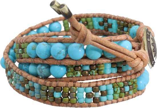 KELITCH Natuurlijke Kristal Kralen Strand Armbanden