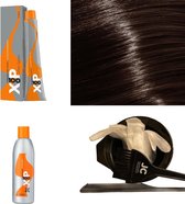 XP100 haarverf pakket kleur 5.77  Lichtbruin & Bruin intensief (1x 100ML) met 6% waterstof ( 1x 250ML) incl verfbakje, kwast, maatbeker, puntkam en handschoenen