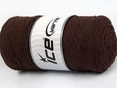 Bruin katoen garen 100% kopen - macrame koord haken op pendikte 5mm haakgaren - katoendraad bol 250gram met looplengte 300 meter