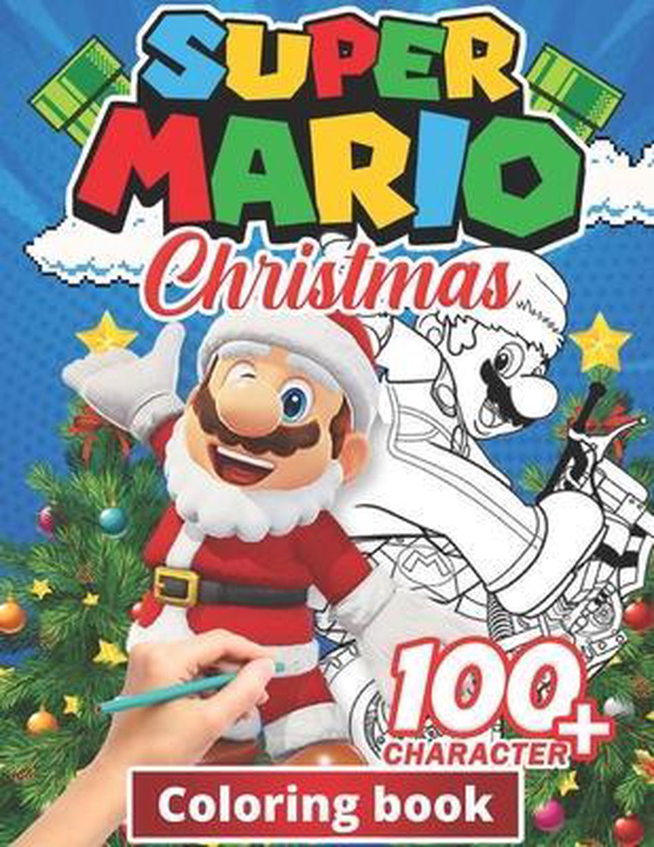Christmas Mario Coloring Pages - 927x1200