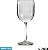 6x Onbreekbare Wijnglazen 48cl - Glashelder Polycarbonaat Kunststof - Piscine Glas - Erg Trendy - PGplastics