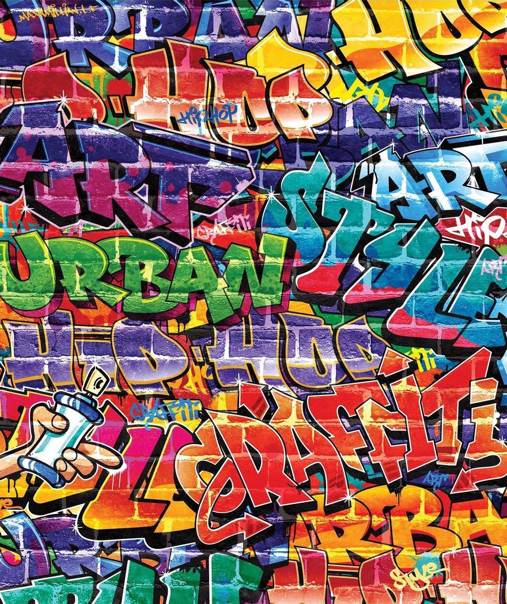 Walltastic behang Graffiti - fotobehang - 200 x 244 cm