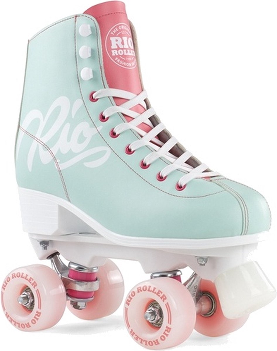 Rio Roller - Script - rolschaatsen, teal/coral, maat 42