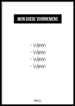 Poster Goede Voornemens - 30x40 cm - Voornemens Poster - WALLLL