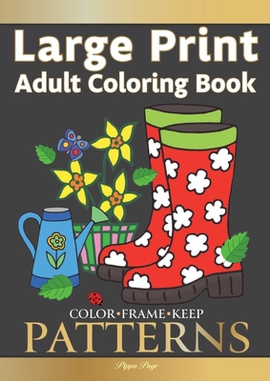 Color Frame Keep. Easy Adult Coloring Book PATTERNS - cover