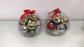 Kerstballen - 13x2 stuks - diverse kleuren